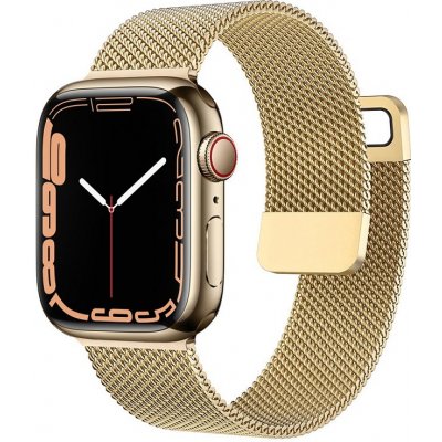 AW MILÁNSKÝ TAH pro Apple Watch - Magnetický - Zlatý Šířka uchycení řemínku: 38/40/41mm Zlatý IR-AWMTH028 – Zboží Mobilmania