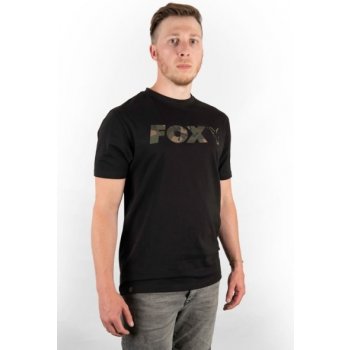 Fox Triko Black Camo Chest Print T-Shirt