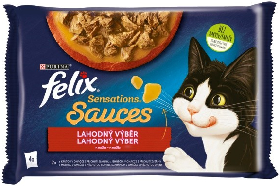 Felix Sensations Sauces Lahodný výběr v omáčce 4 x 85 g