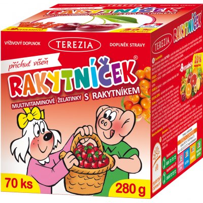 Terezia Company Rakytníček multiVitamínové želatinky s rakytníkem s příchutí Višeň 70 ks