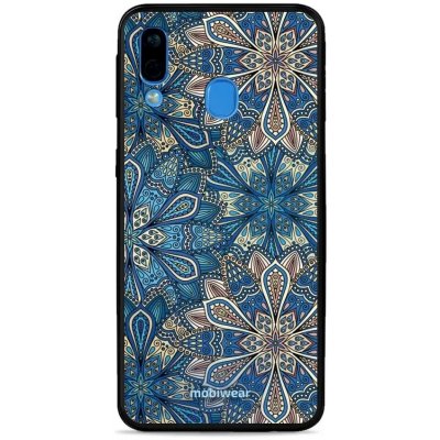 Pouzdro Mobiwear Glossy Samsung Galaxy A40 - G038G - Modré mandala květy – Zboží Mobilmania