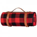 SPRINGOS Pikniková deka RETRO 200 x 150 cm červeno-černá – Zboží Mobilmania