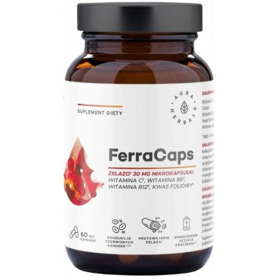 Aura Herbals FerraCaps Železo 30 mg 60 kapslí – Hledejceny.cz