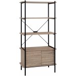 IdeaNabytek Knihovna 3 police + skříňka LOFT dub – Zboží Dáma