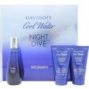 Davidoff Cool Water Night Dive EDT 50 ml + sprchový gel 50 ml + tělové mléko 50 ml dárková sada