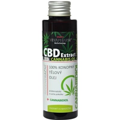 VIVACO CBD EXTRAC100% Konopný tělový olej vhodný i k masážím 100 ml – Sleviste.cz