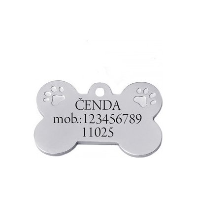 Šperky4U Ocelová psí známka kost MALÁ PZ035 – Zboží Mobilmania