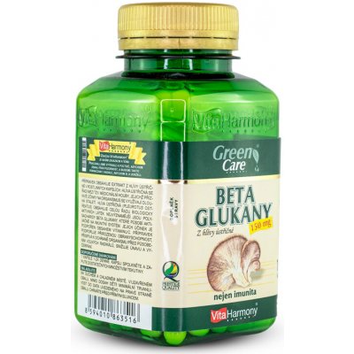 VitaHarmony Beta Glukany 150 mg extrakt z hlívy ústřičné 130 kapslí – Hledejceny.cz