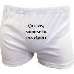 Trenýrky s potiskem Co civíš Bílá – Zboží Mobilmania