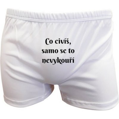 Trenýrky s potiskem Co civíš Bílá – Zboží Mobilmania