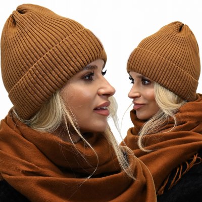 Fashionweek Módní dámská čepice beanie ZIZI-N1 Hnědý – Hledejceny.cz