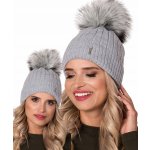 Fashionweek dámská zimní čepice s bambulí AL-J2 šedý – Hledejceny.cz