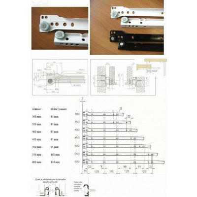 pojezd zásuvkový TX-450mm bílý 523175 – Sleviste.cz