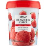 Tesco Mražený krém sorbet jahodový 500 ml – Zboží Mobilmania