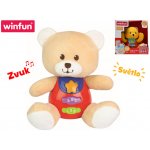 Mikro hračky Medvídek 18 cm sedící se světlem a zvukem – Zbozi.Blesk.cz