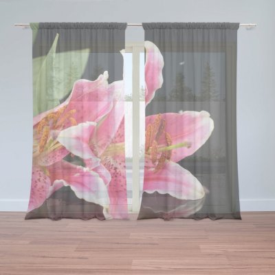 Sablio Záclony Lilie: 2ks 150x250cm – Hledejceny.cz