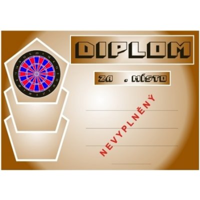 VIZINGR Šipky diplom A4 č.48 Šipky č.48 BEZ TEXTU – Hledejceny.cz