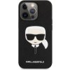 Pouzdro a kryt na mobilní telefon Apple Pouzdro Karl Lagerfeld PU Saffiano Karl Head iPhone 13 Pro Max černé KLHCP13XSAKHBK