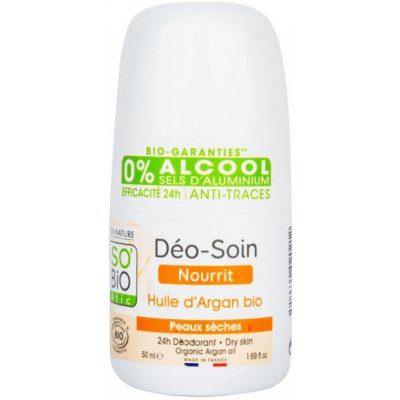 SO’BiO éti BIO Deodorant přírodní 24h vyživující s arganovým olejem 50 ml