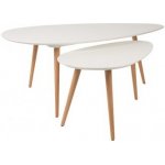 White Label Living Wll Drop set 2 bílých dřevěných – Zbozi.Blesk.cz