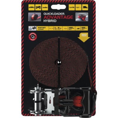 QUICKLOADER Popruh upínací s račnou dvoudílný 2000kg 6m x 35mm 1ks Advantage Hybrid vysoké zatížení 42126 – Hledejceny.cz