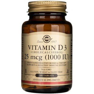 Solgar Vitamin D3 25 mcg 1000 IU 180 tablet – Hledejceny.cz