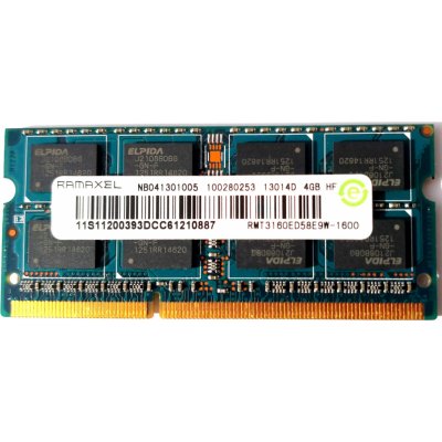 RAMAXEL 4GB DDR3 SODIMM 1600MHz RMT3160ED58E9W