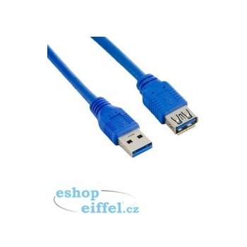 4World 08954 USB 3.0 AM-AF 1,5m, modrý