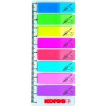 Samolepící neonové záložky Index Strips "Podepiš zde" na pravítku 45x12 mm / 8 barev / 25 – Zboží Dáma