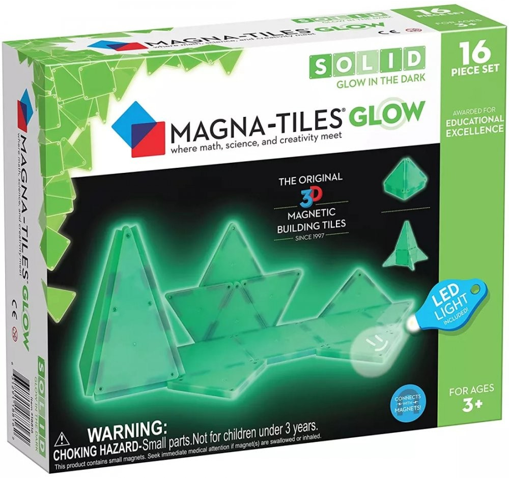 Magna-Tiles zářící ve tmě 16 ks