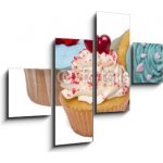 Obraz 4D čtyřdílný - 120 x 90 cm - original and creative cupcake designs originální a kreativní design košíčku – Hledejceny.cz