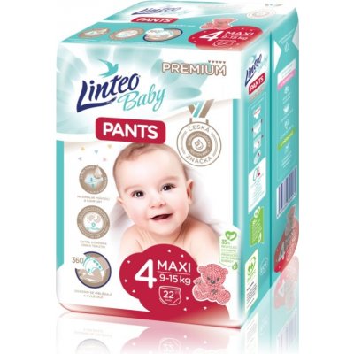Linteo Baby Pants 4 Maxi Premium 9-15 kg 22 ks – Zboží Dáma