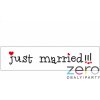 Svatební autodekorace SPZ svatební 'Just Married' - bílá