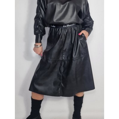 La Blanche koženková sukně černá