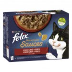 Felix Sensations Sauces hovězí jehněčí krůta kachna v lahodné omáčce 12 x 85 g – Sleviste.cz