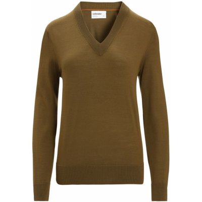 Icebreaker Wmns Wilcox LS V Sweater Algae – Zboží Mobilmania