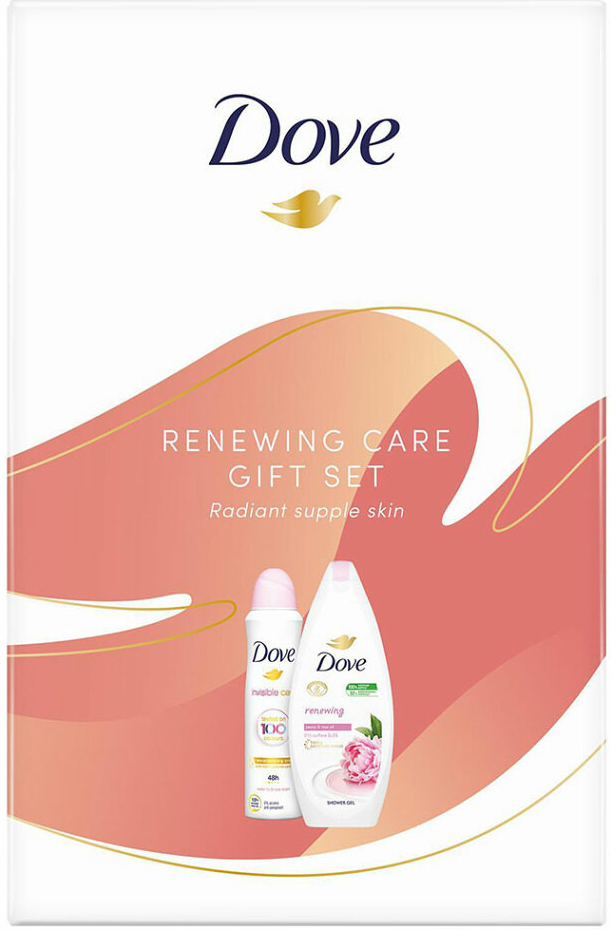 Dove Renewing sprchový gel 250 ml + deospray Invisible Care 150 ml dárková sada