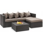 Blumfeldt Theia Lounge Set, zahradní sedací souprava, rohová souprava, stoleček, 5 polštářů, černá (GDMC5-Theia Lounge) – Hledejceny.cz