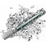 Vystřelovací konfety stříbrné 40 cm – Zboží Dáma