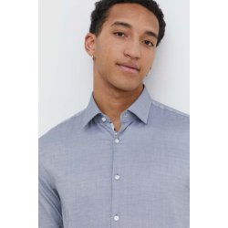 Hugo bavlněná košile slim s klasickým límcem 50513916 šedá