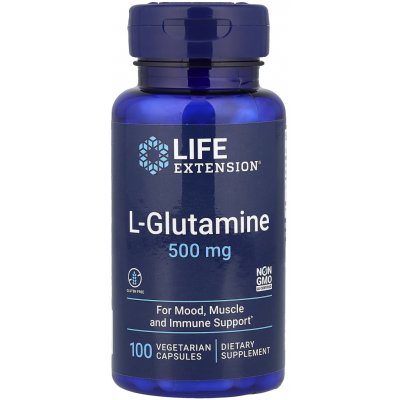 Life Extension L-glutamin 500 mg 100 rostlinných kapslí – Hledejceny.cz