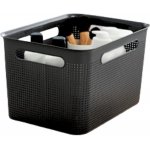 Rotho Brisen úložný box s madly 16 l 36 x 26,2 x 21 cm černý s víkem – Zboží Dáma