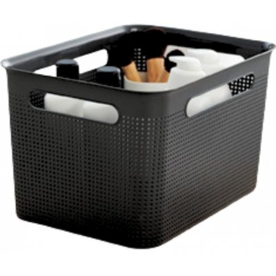Rotho Brisen úložný box s madly 16 l 36 x 26,2 x 21 cm černý s víkem – Zboží Dáma