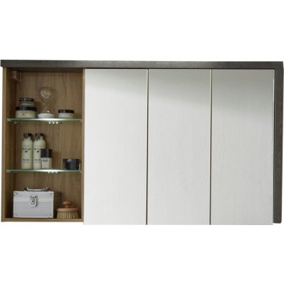 trendteam Koupelnová zrcadlová skříňka Bay Oak Riviera Honey 123 x 71 x 18 cm