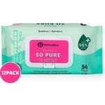 PETITE&MARS Ubrousky vlhčené SO PURE bambusové bioodbouratelné 12 x 56 ks – Sleviste.cz