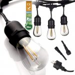 Berge Venkovní dekorační řetěz GIRLAND 16x E27 1W 230V IP44 15m – Hledejceny.cz