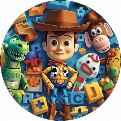 Jedlý papír Toy story Woody a hračky 19,5 cm - Pictu Hap – Zboží Mobilmania