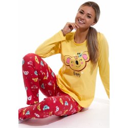 Žluté a červené pyžamo dámské, Be happy koala 1B1582 žlutá