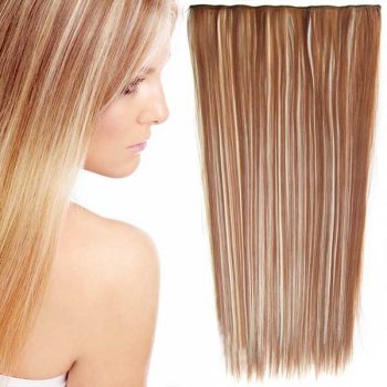 Clip in vlasy 60 cm dlouhý pás vlasů F613/30 melír F613/30 melír beach blond  ve světle kaštanové od 469 Kč - Heureka.cz