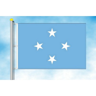 LIBEA, s.r.o. Vlajka Federativních států Mikronésie Rozměr: 100×150 cm, Uchycení: Karabiny na stožár – Hledejceny.cz